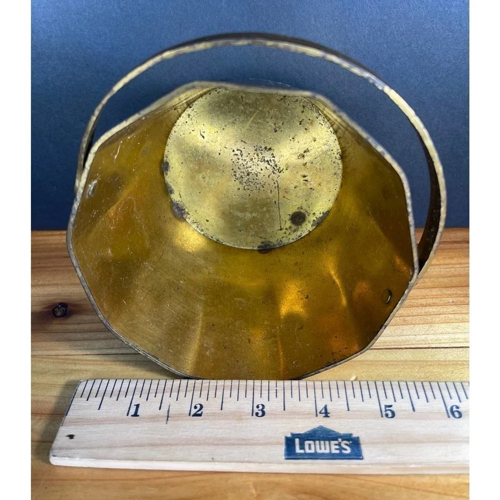VINTAGE Small Solid Brass Bucket Made in India